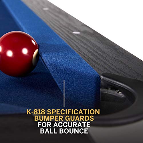 THORNTON 7′ Modern Drop Pocket Table With Pool Ball and Cue Stick Set