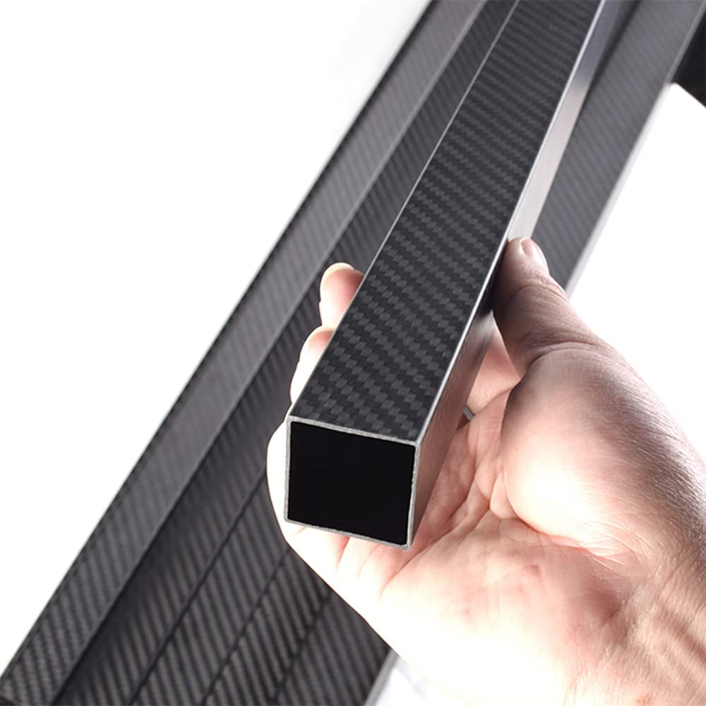 MTADSBKFP Carbon Fiber Tube, Carbon Fiber Square Tube 3K Twill Matte 500mm Multiple Sizes(18X18X13mm)