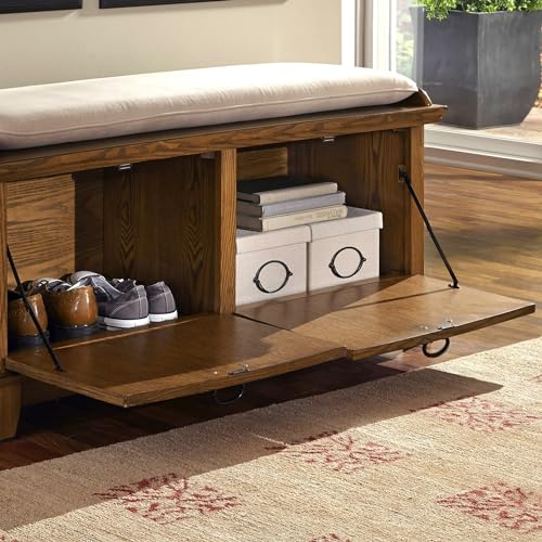 Homestyles 5180-26 Home Styles Arts And Crafts Cottage Oak Upholstered Bench thumb #4