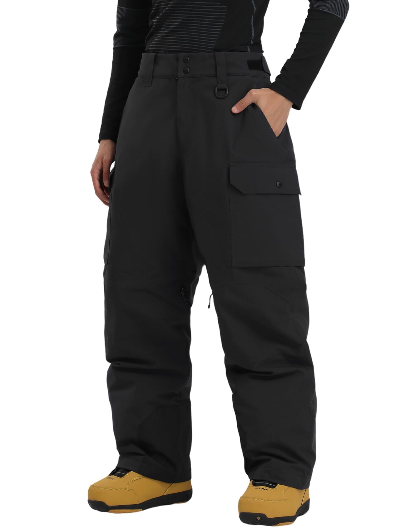 GSOU SNOW Damen Herren Skihose Regular Fit Hoher Rücken Snowboardhose