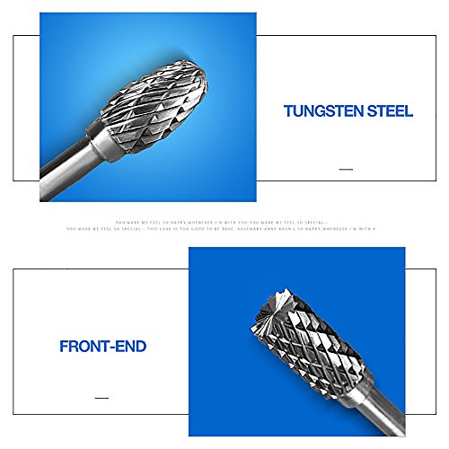 Fresa Carburo di Tungsteno,Drillpro Kit 10 Pezzi