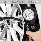 Zoom IMG-1 gloskin manometro pressione gomme 220psi Zoom IMG-1 gloskin manometro pressione gomme 220psi