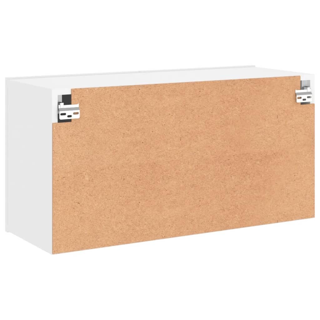 vidaXL Mueble para TV de Pared, Soporte Colgante con Almacenaje, Armario Consola Flotante, Mueble Multimedia para Salón Dormitorio, Blanco