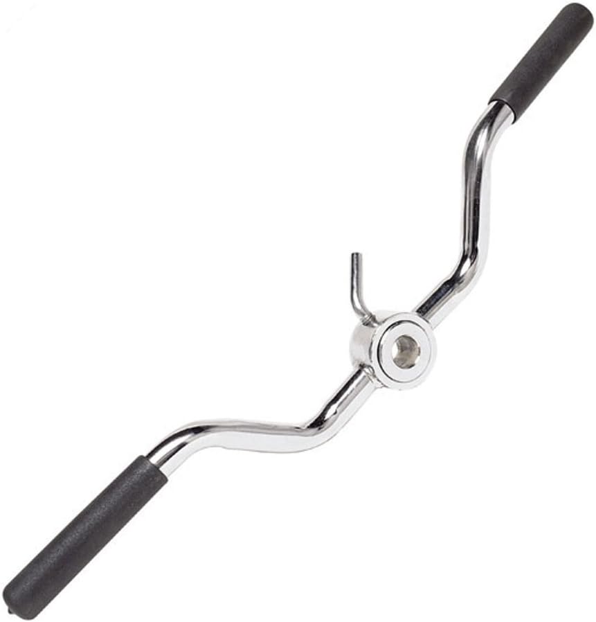 (LBB28) Lat Blaster Bar, Straight Barbell Bar Attachment, Easily Fits on All Standard & Olympic Bars, Stregnth Training Home & Commercial Gym Equimpment for Lower Back Protection