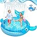 LUKAT Splash Pad 3 en 1 Alfombrilla de Agua para Juegos de Agua al Aire Libre, aspersor para Fiestas, Piscina para niños pequeños, Juguetes acuáticos de Verano para Piscina, jardín, Playa