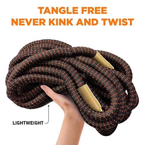 Expandable Garden Hose Kit 50-100 ft - Superior Strength 3750D - 4-Layers Latex, Extra-Strong Brass Connector- 10-Way Durable Zinc Water Spray Nozzle 2 Way Pocket Flexible Splitter (100FT ONLY) - Thumbnail 6