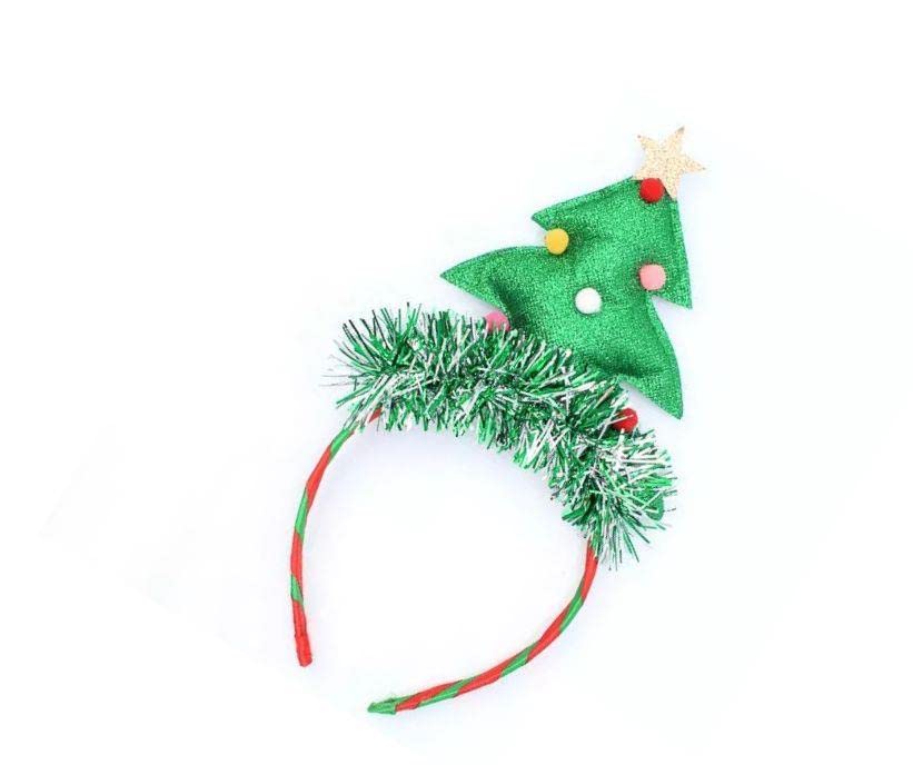Glitz4Girlz Christmas Novelty Xmas Headband Alice Hair Band Fancy Dress Party Deeley Boppers (Tree), Green, 15 cm - Image 2