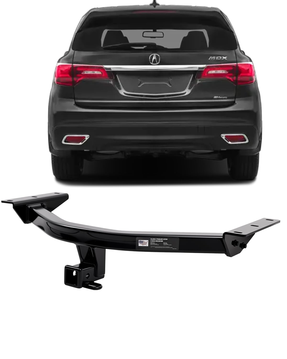 Class 3 Trailer Hitch 2 Inch Receiver Fit for 2014-2020 Acura MDX 2016-2022 Honda Pilot