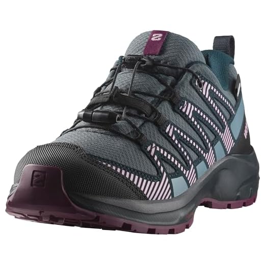 Salomon XA Pro V8 Climasalomon Impermeables Zapatos unisex para niños de senderismo y carrera, Ajuste preciso, Agarre en todo tipo de terrenos, Look deportivo, Neptune., 38