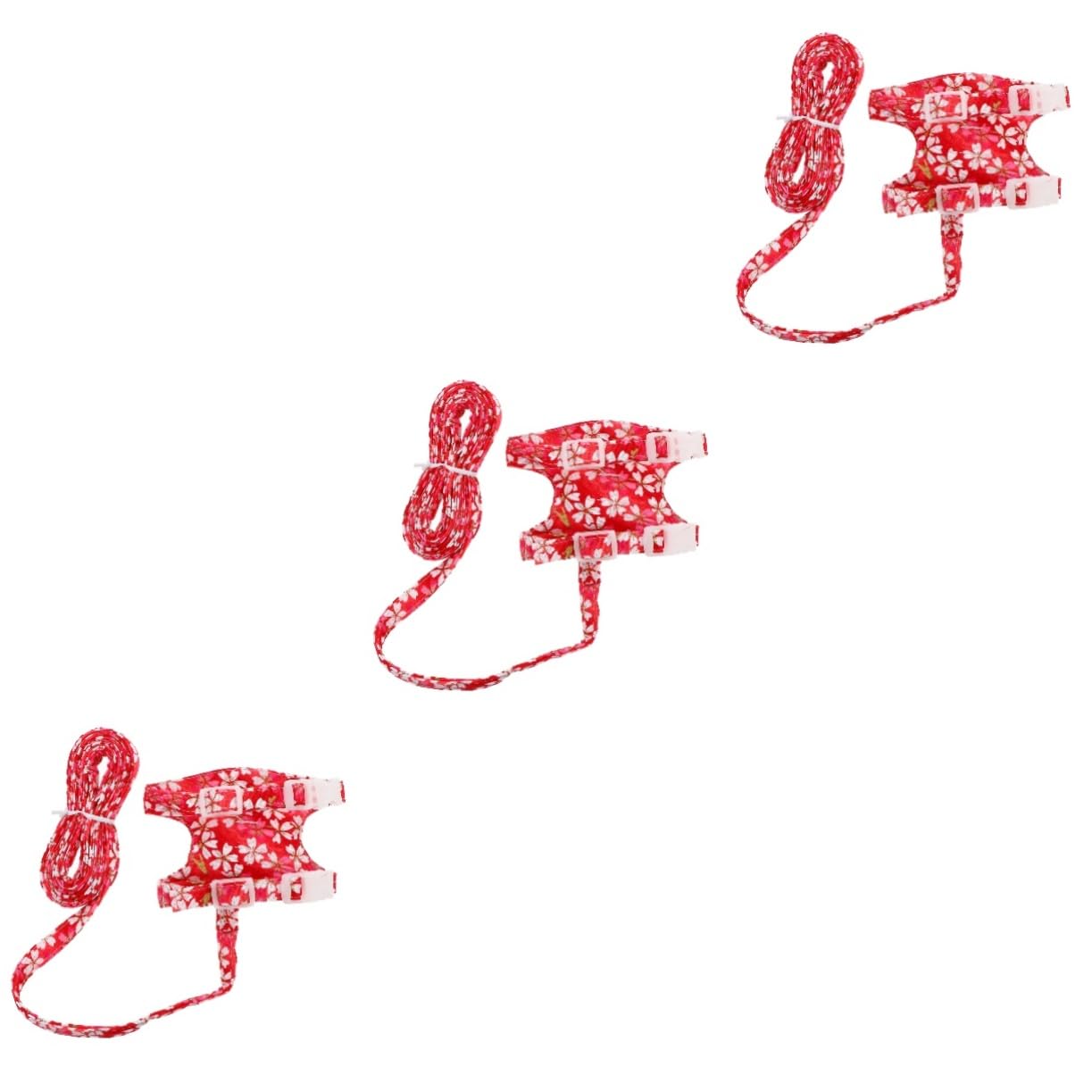 VANZACK 3sets Pettorina Regolabile Per Piccoli Animali Con Guinzaglio Per Furetti Conigli e Criceti Design Traspirante e Facile Da Indossare Colore Casual Assortito
