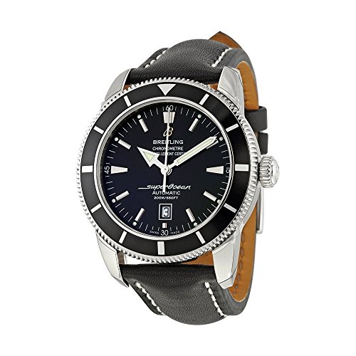 Breitling Superocean Heritage 46 Automatic Black Dial Black Leather Mens Watch A1732024-B868BKLT