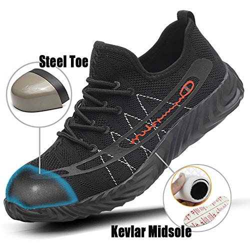 TICCOON Steel Toe Shoes Work Safety Shoes for Men and Women Lightweight Industrial & Construction Shoe