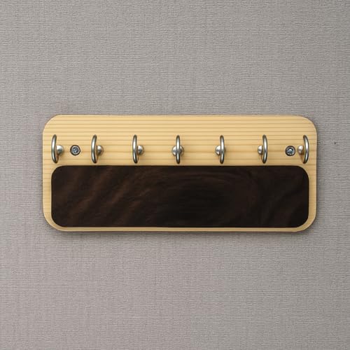 Image of 'Bright' Wooden Key Holder for Home Stylish Decor(7hooks) Real Wood. Key Hangers for wall Key Holder Stand Key Stand for wall Keychain Holder for wall