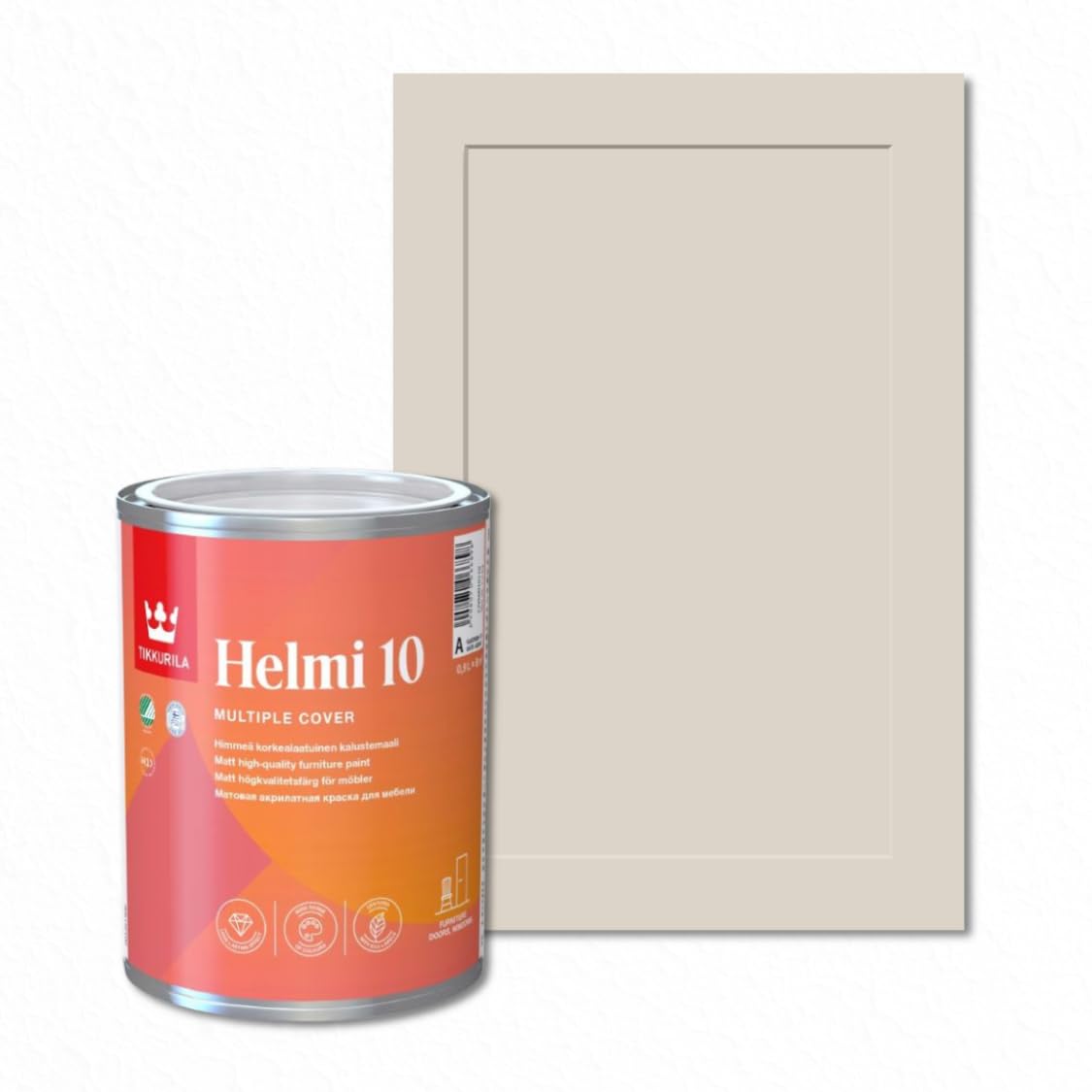 TIKKURILA Helmi 10 Matt Paint for Kitchen Cupboards, Furniture & MDF | Durable Interior Wood Finish - 1L Mulberry H484