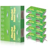 12 Traps Silverfish Trap, 6 Sheets Silverfish Killer Indoor, Non Toxic Insect Trap with Dual Color & Pattern Lure for Crawling Insect, Safe for Kids & Pet, Use as 12 Small or 6 Large Detachable Traps