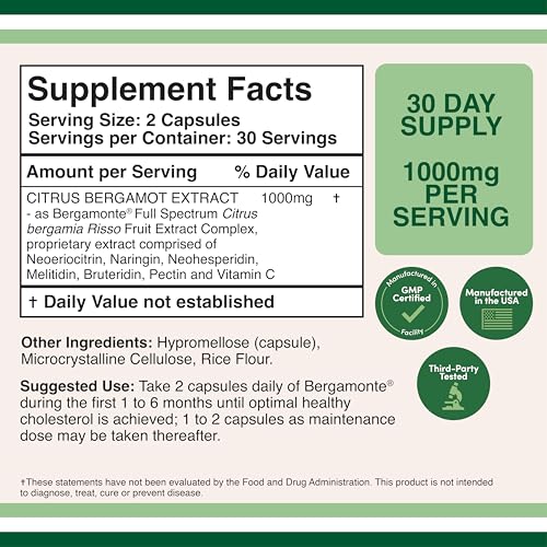 image for Double Wood Supplements Citrus Bergamot Supplement - Only Patented, Cl