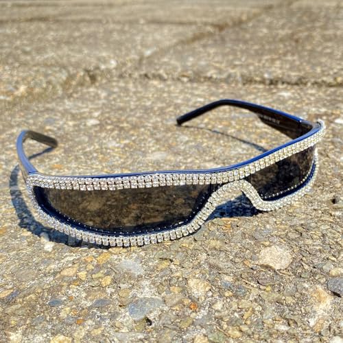 Image of Small Square Sunglasses for Women,Cute Fashion Wrap Around Sunglasses,Trendy Y2k Sunglasses Vintage Narrow Shades