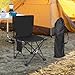 Pegciuho Camping Chair Lounge Chair Fishing Seat Outdoor Furniture for Park Patio Hiking Picnic, Black