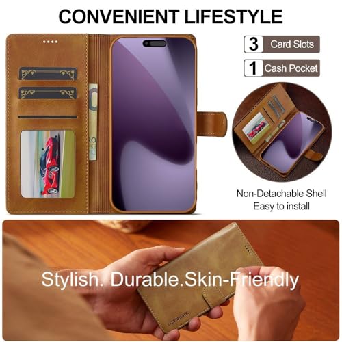 Étui compatible avec iPhone 15 Pro antichoc kaki - 6