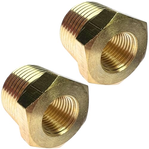 2PCS 3/8" x 1/8" Brass Reducer Hex Bushing by CX WONDERLAND by CX WONDERLAND - Used condition - Image 2