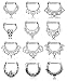 Finrezio 12 PCS 16G Stainless Steel Nose Rings Hoop Cartilage Earrings Septum Clicker Bull Rings CZ Body Piercing Jewelry (Gauge: 16G=1.2MM)