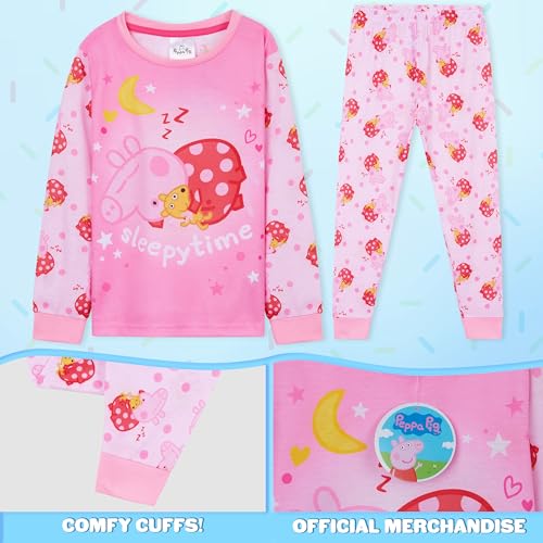 Peppa Pig Pajamas for Girls & Toddlers Long PJs Set Lounge Set Comfy Sleepwear3
