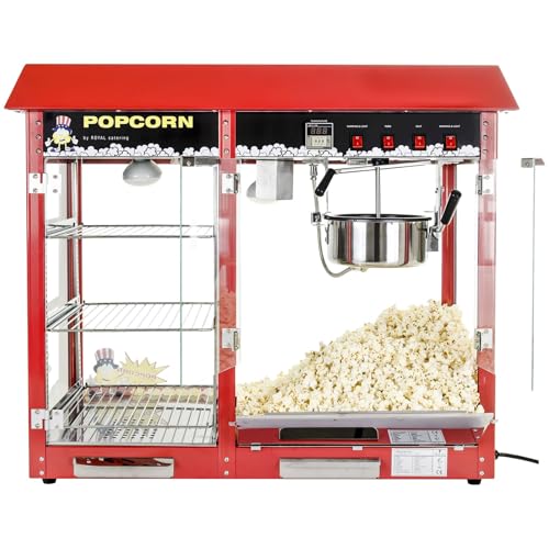 Royal Catering - Popcorn Machine - 1820 W - heated storage - red - Image 4
