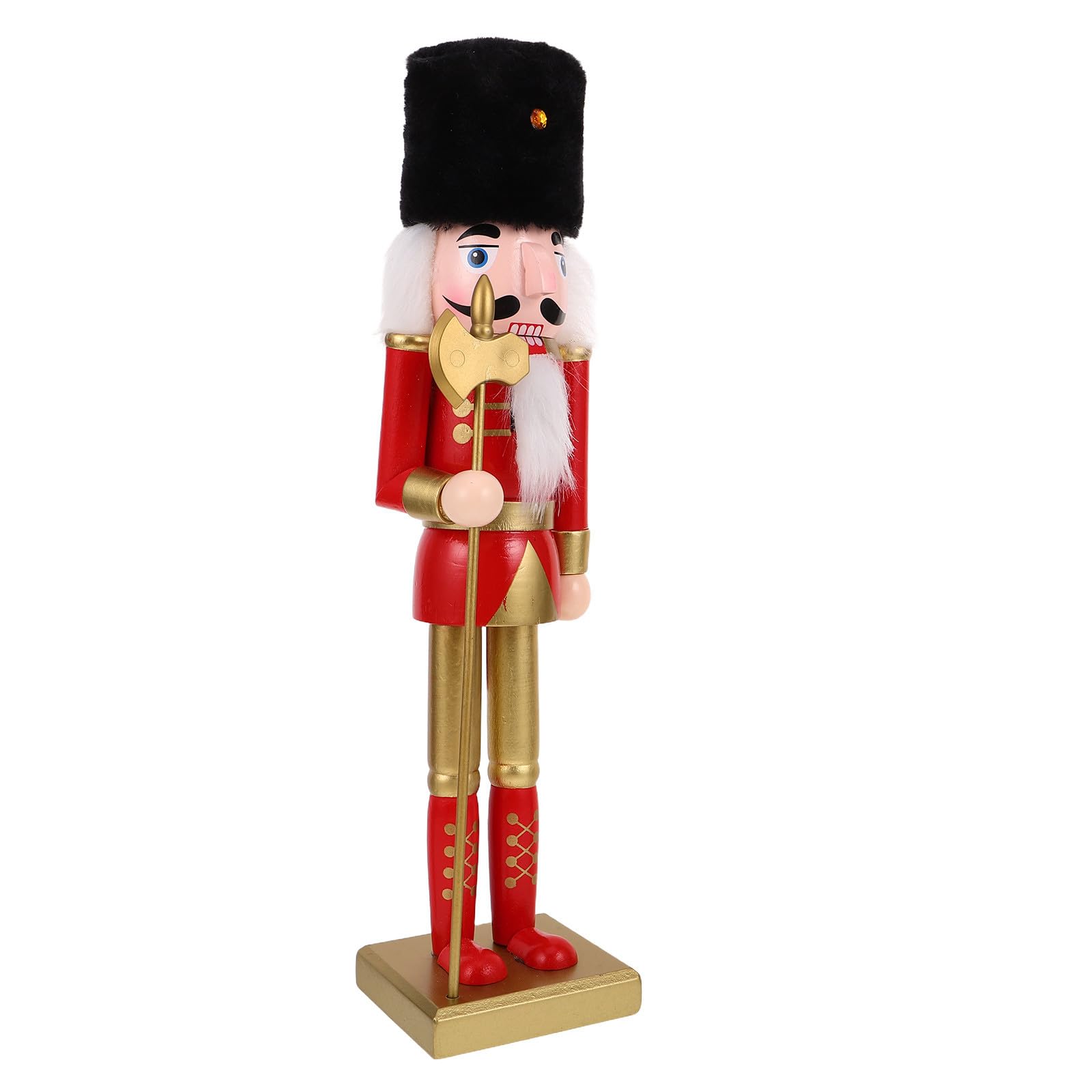 Beaupretty 2 Pièces Casse-Noisette en Bois Soldat de Noël Rouge, Figurine