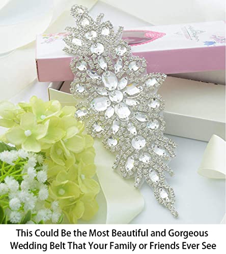 Shidianyi Elegant Sash/Wedding Applique - Rhinestones Hot Fix Or Sew On Belt Sash For Dress #TOP4