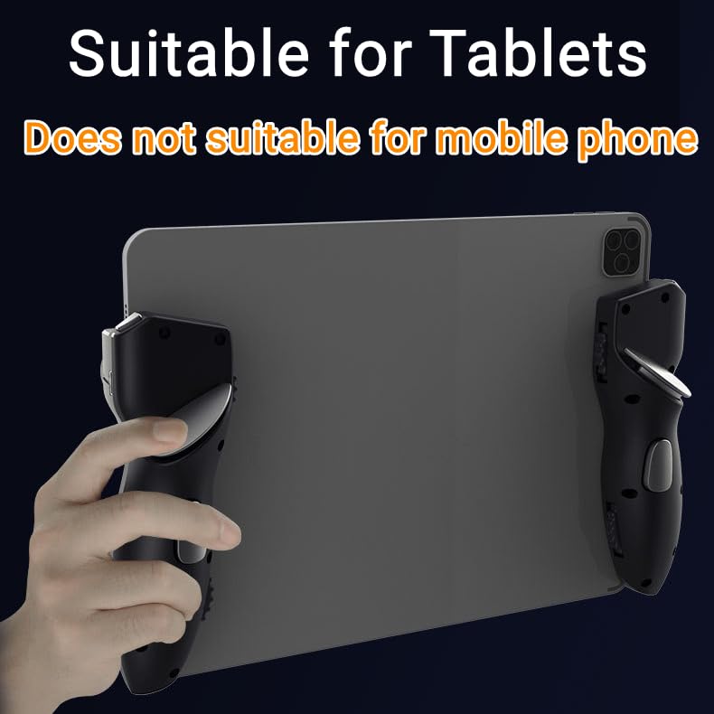 Miniatura 4 de Qiilu Tablet Game Joystick Trigger Handle, 6 Finger Shooting Button Trigger Auxiliary Gamepad, Sensitive Shoot Aim Trigger Gamepad Grip