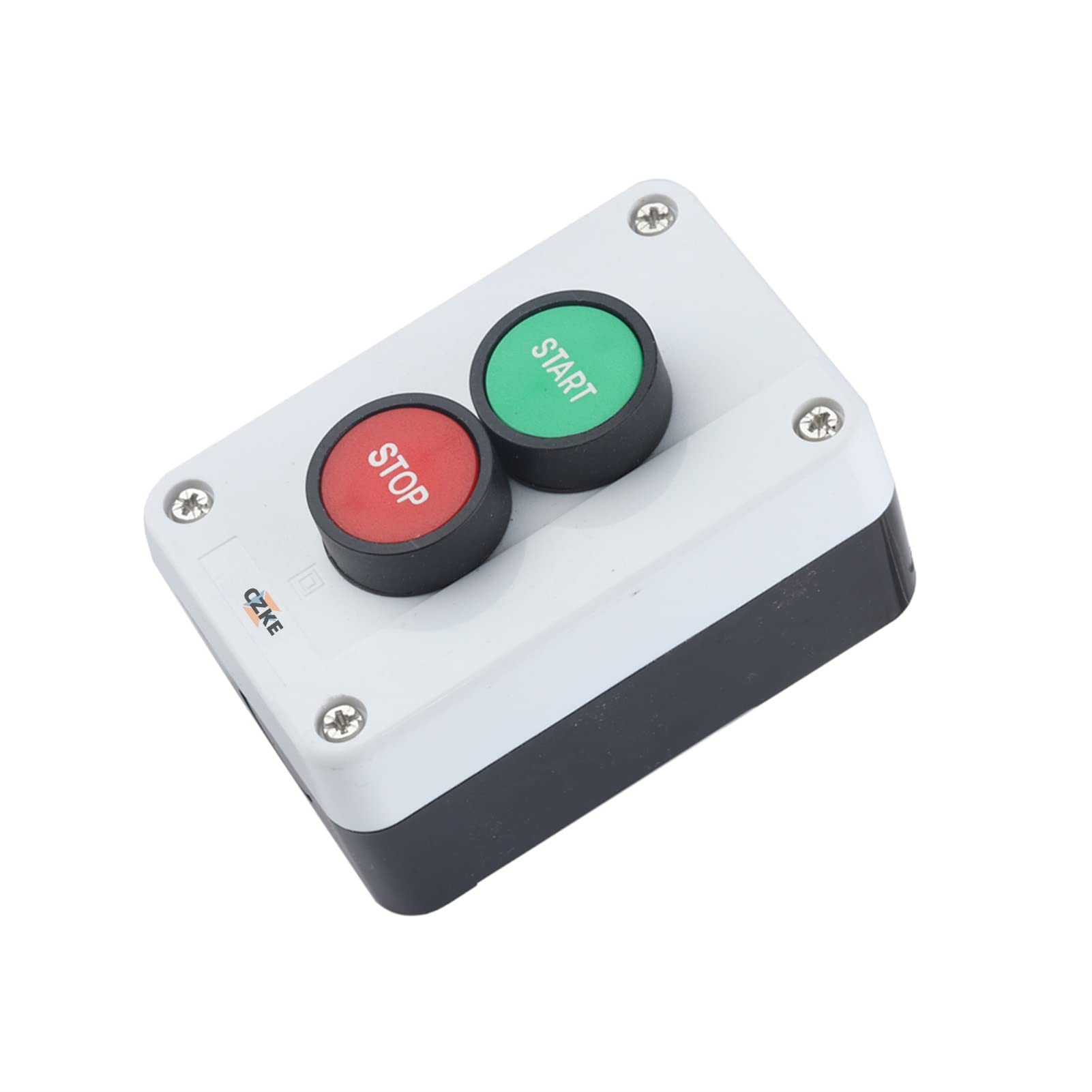 IENYU Push Button Switch Control Box Waterproof Button Indicator Light Plastic Case Emergency Stop Reset Point Electric Box(2 Hole)