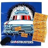 Ghostbusters Pin-The-License Plate on The Ecto1 Party Game - Fun for 16 Guests - Includes: 1 Poster, 16 License Plates, and Blindfold - Perfect for Birthday Parties, and Halloween