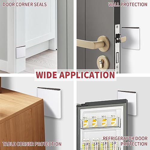 Image of 26 Feet Long Reach Weather Stripping Door Seal with 4 PCS Door Corner Seals, V-Shaped Replacement Door Seal Strip Foam Kerf Weather Stripping for Doors Frame Door Insulation Strip(White)