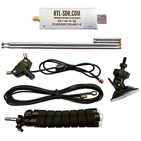 RTL-SDR Blog V3 R820T2 RTL2832U 1PPM TCXO HF Bias Tee SMA Software Defined Radio with Dipole Antenna Kit Cover