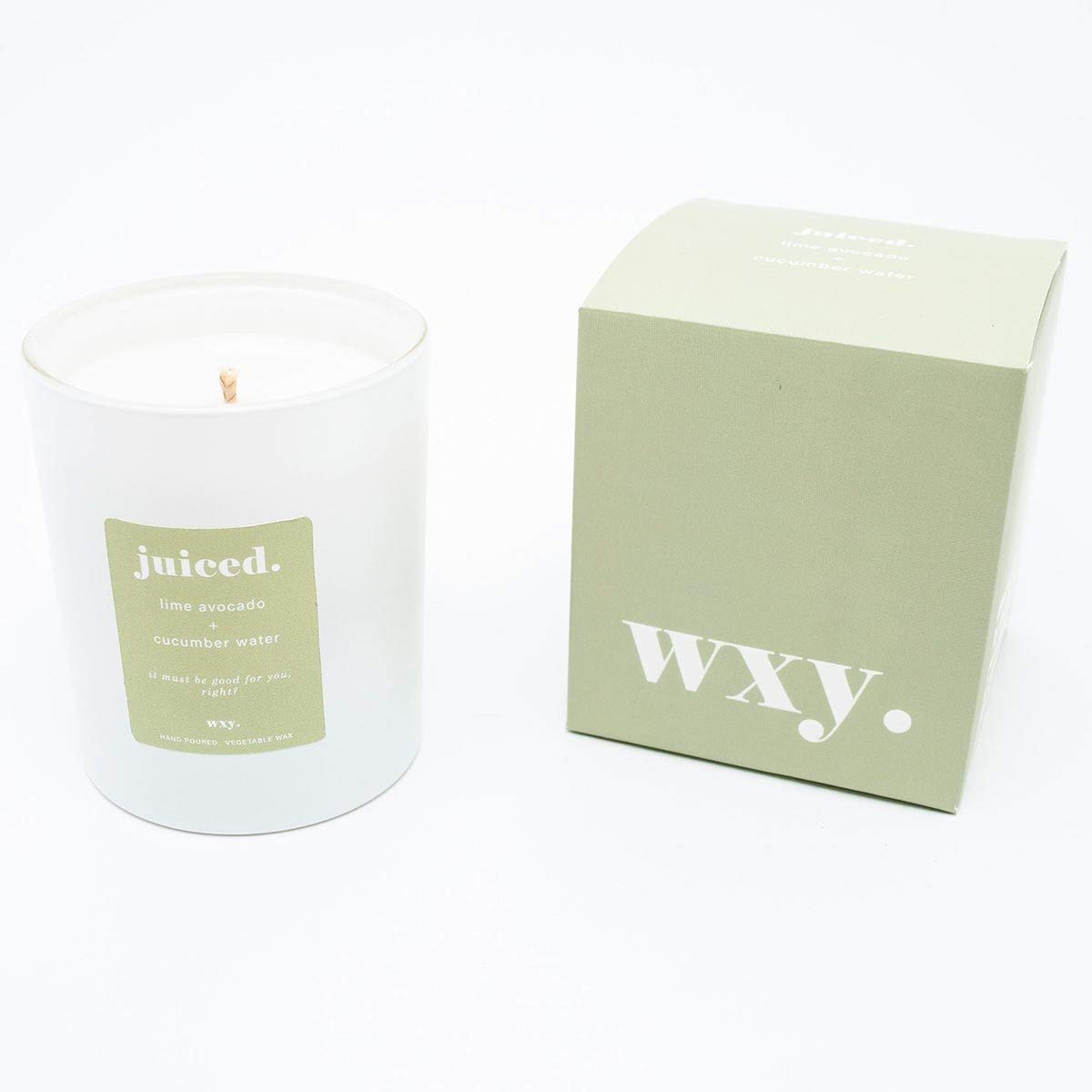 WXY juiced. scented candle, Lime Avocado & Cucumber Water