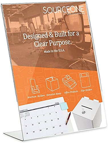 Source One Acrylic 4 x 6 Slanted Sign Holders (12 Pack)