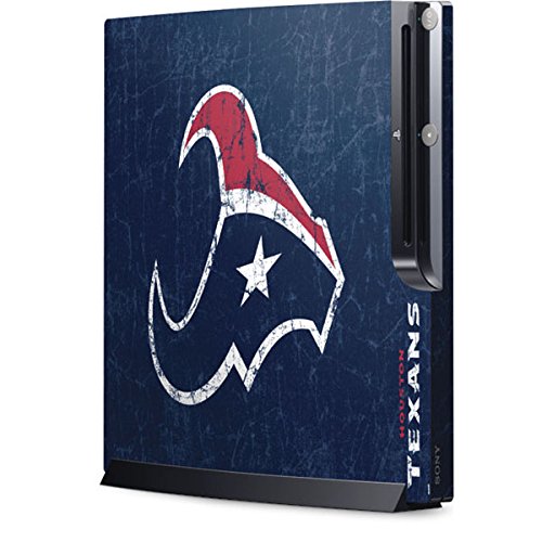 Skinit Decal Gaming Skin Compatible with Playstation 3 & PS3 Slim - Officially Licensed NFL Houston Texans Distressed Design