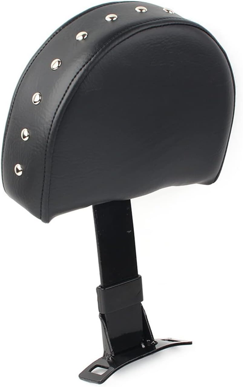 Black Motorcycle Front Driver Backrest Sissy Bar Pad PU Leather Fit For Harley Davidson Electra Street Glide EZ ON/OFF No Tools Motorcycle Accessories