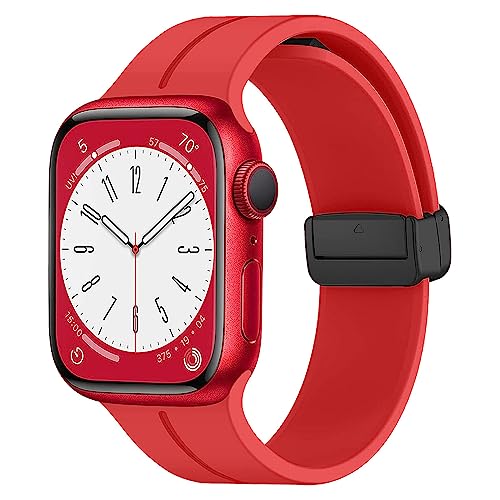 Kapa Sport Strap Compatible with Apple Watch | Magnetic Silicone Soft Band Loop for iWatch