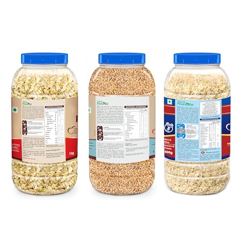 Image of Manna Oats Combo Pack of 3 | Instant Oats, Rolled Oats, Steel Cut Oats