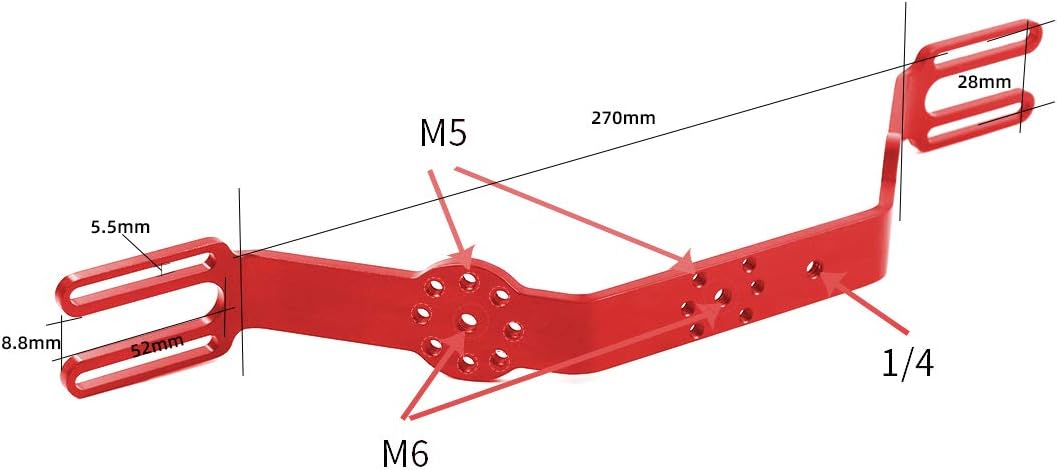 FEICHAO Diving Camera Dual Handheld Tray Grip Bracket for Photographic Expansion Accessories Compatible with GoPro Action Camera Underwater (Red)