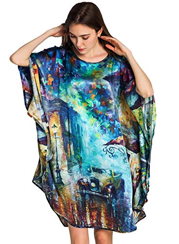 100% Pure Silk nightgowns Batwing Sleeved Classic Sleepwear