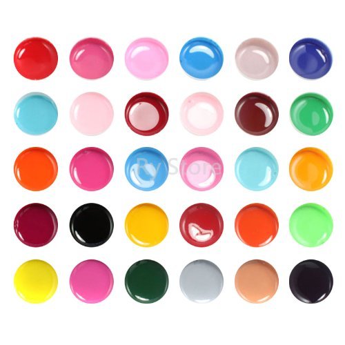 30 Colors Solid Pure Mix Color UV Builder Gel Acrylic Set for Nail Art Tips