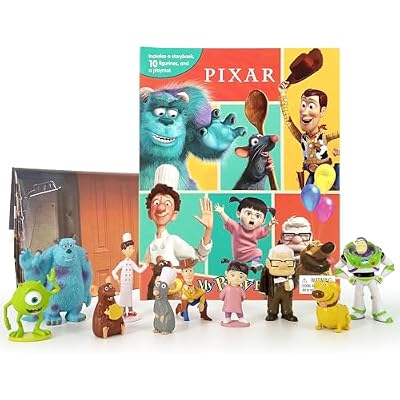 Disney Pixar My Busy Books - Storybook, 10 figurines, playmat
