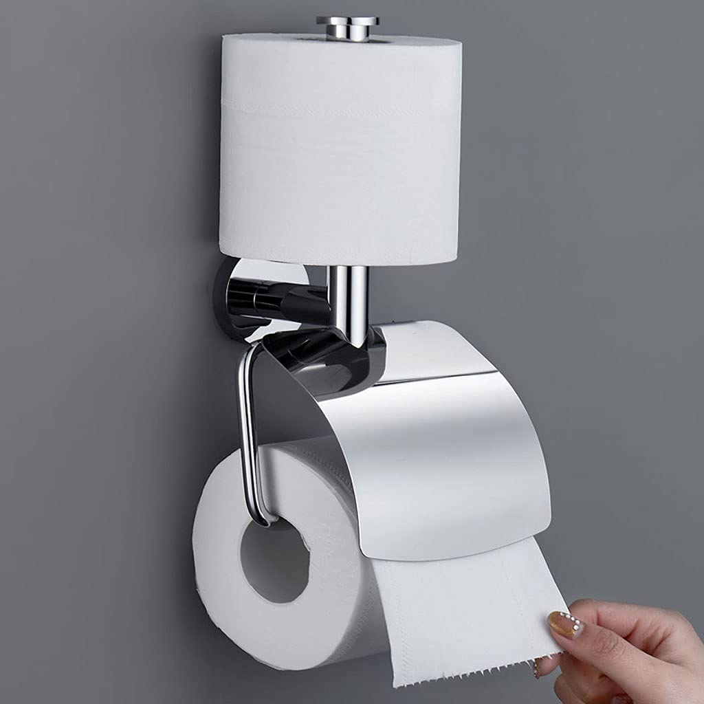 Uchwyt Papier Podwójny uchwyt na papier toaletowy, uchwyty do rolki ścianie dozownik tkanki zamontowanej, wieszak rolkę kuchni łazienkowej Toaletowy