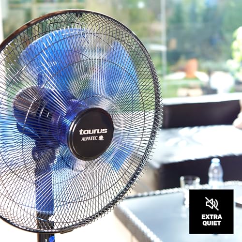 Miniatura 3 de Taurus Boreal Elegance 16c Ventilador De Columna Oscilante, Altura De 132 Cm, 3 Aspas 40 Cm De Diámetro, 40 W, Negro Y Azul, 60 W, 5.3 Tons, Metal, 3 Velocidades