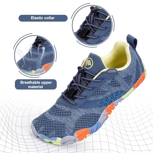 Image of Hike Barefoot Shoes, Pro Barefoot Shoes Women Men, Athletic Hiking Minimalist Water Shoe Breathable Quick Dry Zero Drop Trail Running Shoe with Non-Slip Sole & Wide Toe Box