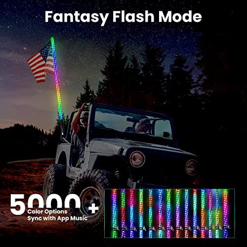 Funomo FUN-WLIGHTS 2Pcs 3Ft Led Whip Light thumb #2