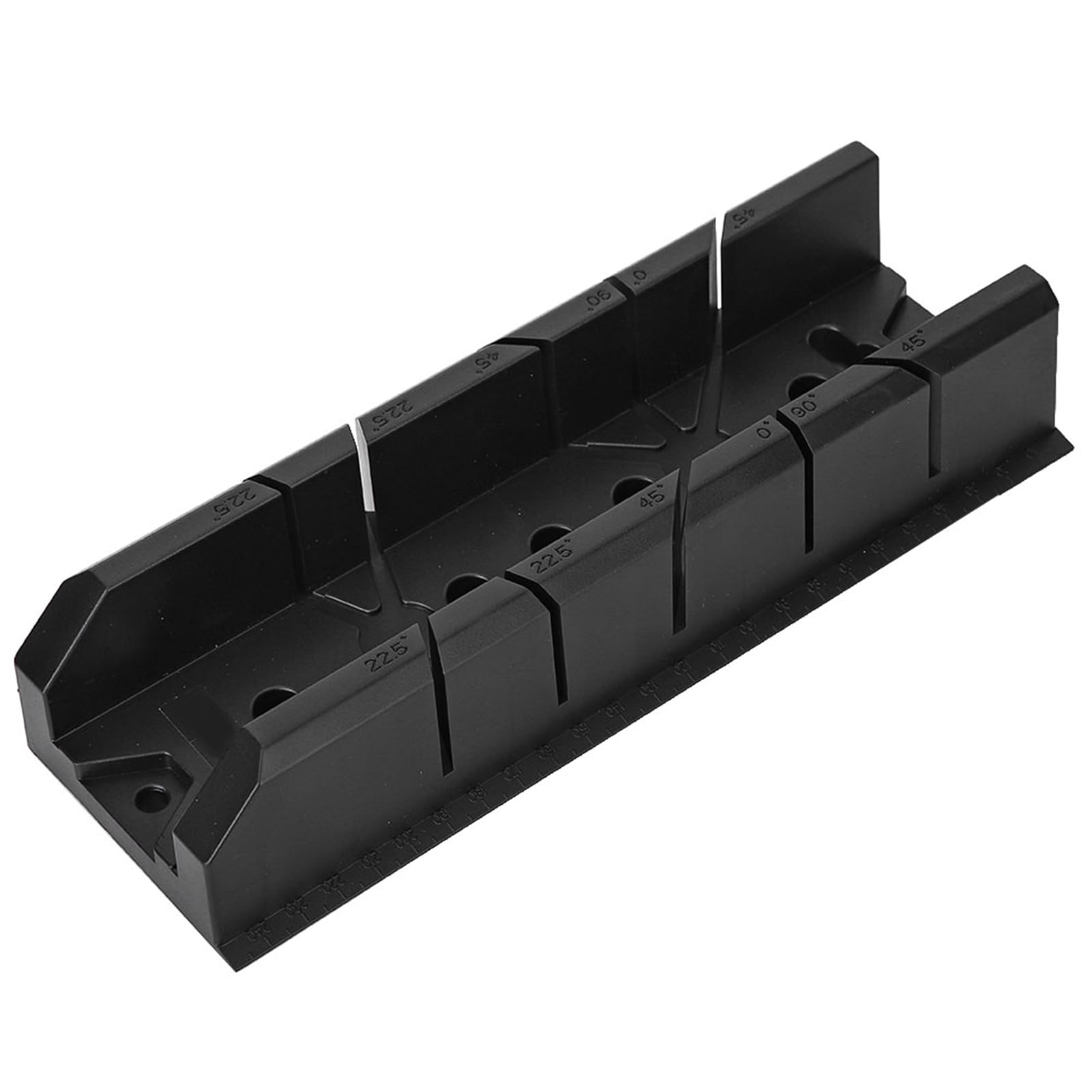 Caja de Ingletes Multifuncional para Carpintería - Corte Oblicuo e Inglete con Ángulos 0°, 22,5°, 45° y 90°, Precisión en Biselados para Resultados Profesionales