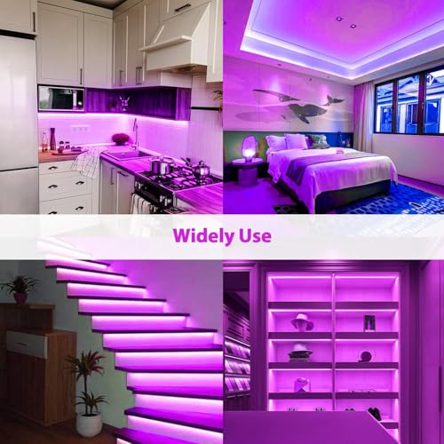 Image of Lamomo LED Neon Lights Purple, 12V 0.39In /Cut Silicone Waterproof DIY Led Strip Lights for Bedroom Indoor Outdoor Decoration(Power Adapter not Included)